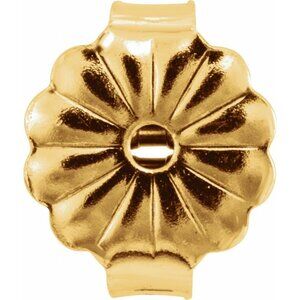 5.5 mm Medium Weight Friction Earring Backs in 10kt Yellow Gold
